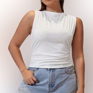 🍂CLEAROUT Solid Ruched Tank Top